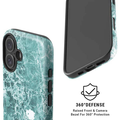 Crushed Turquoise iPhone 16 Magsafe Impact Case